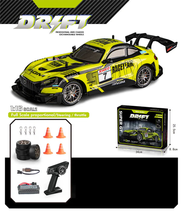 BLT RS Pro Drift RC Car (1:16)(Yellow Track)